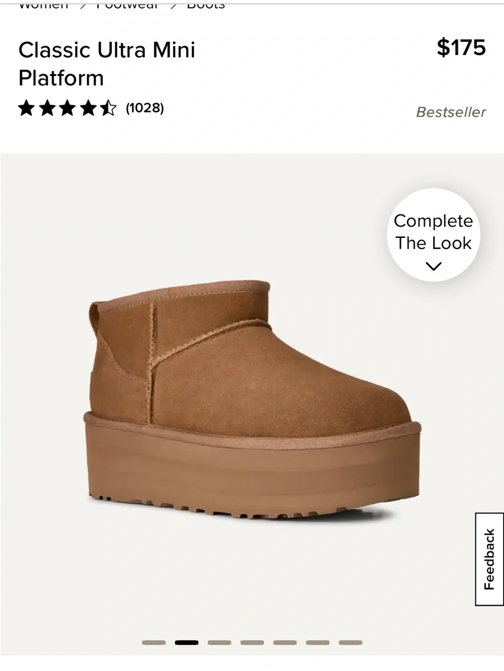 UGG ultra mini Chestnut Platform